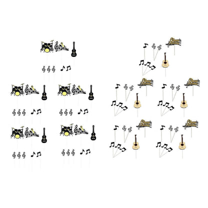 Music Notes Violin Cake Decoration Materials Birthday Cake Topper Inserts - 1