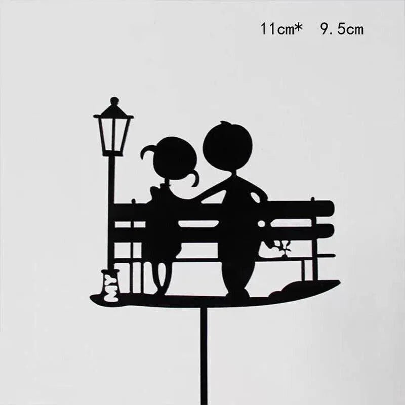 Happy Birthday Acrylic Cake Topper Cake Decoration Golden Silver Party - Blue-Crown