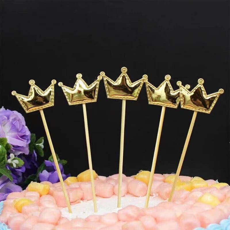 Happy Birthday Acrylic Cake Topper Cake Decoration Golden Silver Party - Rose Red-Star