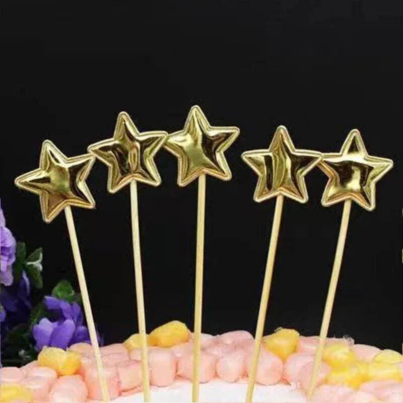 Happy Birthday Acrylic Cake Topper Cake Decoration Golden Silver Party - Rose Gold-Birthday (B)