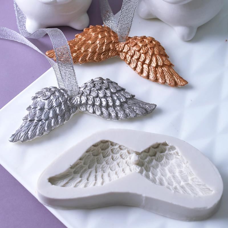 Angel Wing 3D Silicone Molds Fondant Mold Cakes Decoration Tools Candy Clay Gum Paste Chocolate Moulds DIY Kitchen Baking Tools