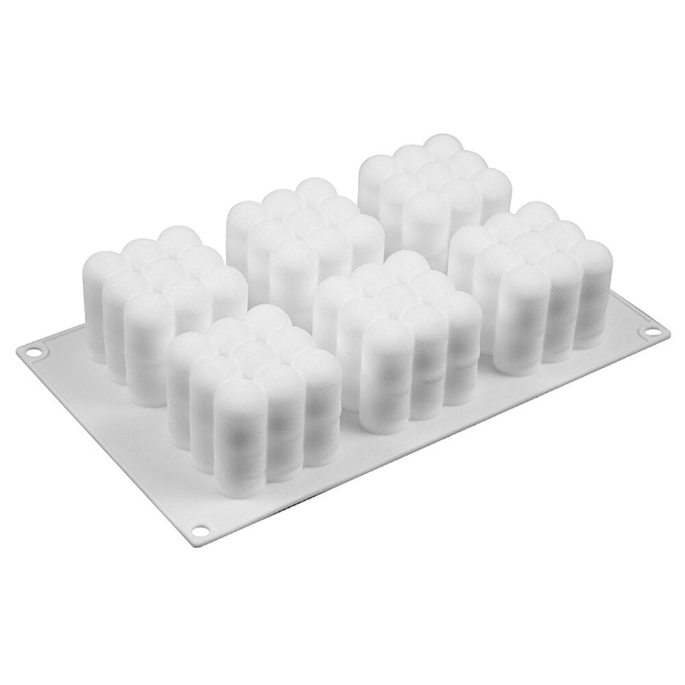 6/15 Cavities 3D Cube Baking Cake Mold Silicone Square Bubble Dessert Molds Cake Tray Kitchen Bakeware Candle Plaster Mould