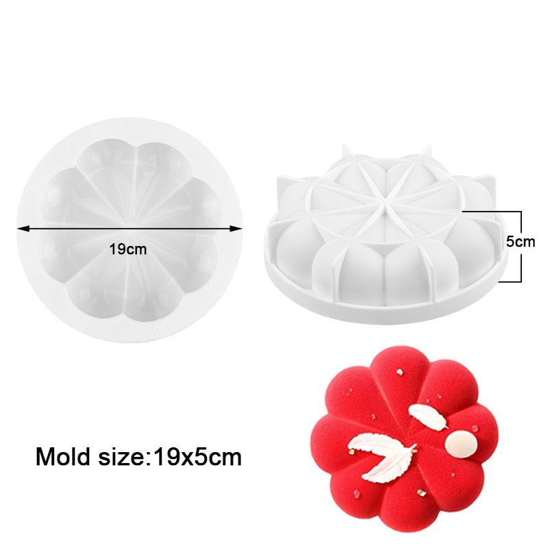 9-inch Silicone Cake Mold, Christmas Cake Mold, Non-stick Slotted Cake Mold,  For Making Cakes, Jellies, Gummies, Silicone Baking Moulds, Circular Baking  Pan, Bpa-free Baking Supplies
