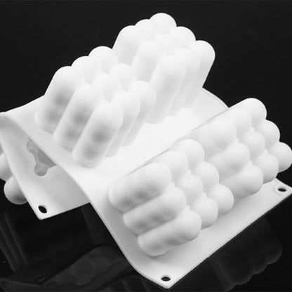 6/15 Cavities 3D Cube Baking Cake Mold Silicone Square Bubble Dessert Molds Cake Tray Kitchen Bakeware Candle Plaster Mould