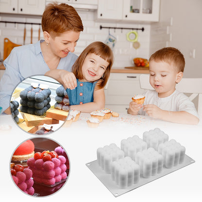 6/15 Cavities 3D Cube Baking Cake Mold Silicone Square Bubble Dessert Molds Cake Tray Kitchen Bakeware Candle Plaster Mould