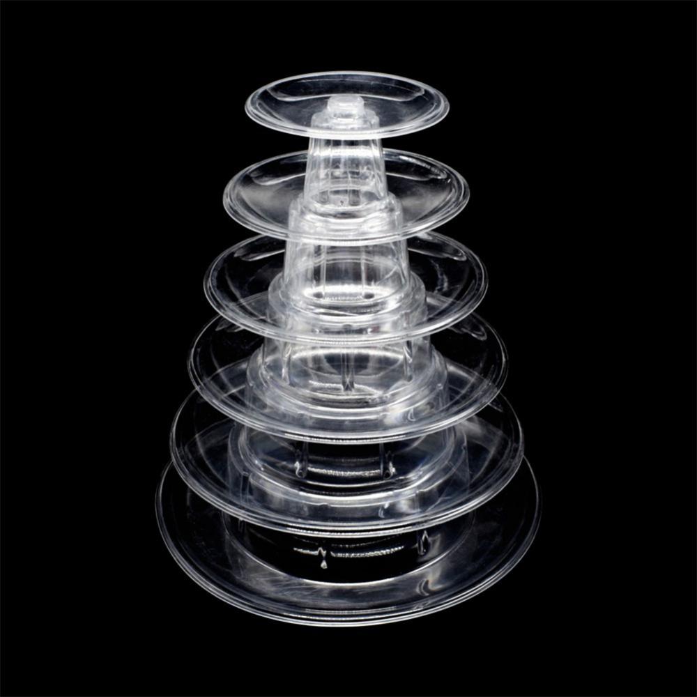 Transparent Round Macaron Tower Stand 6/4 Tiers Quality Macaroon Tower Stand Cake Display Rack Party Wedding Dessert Display