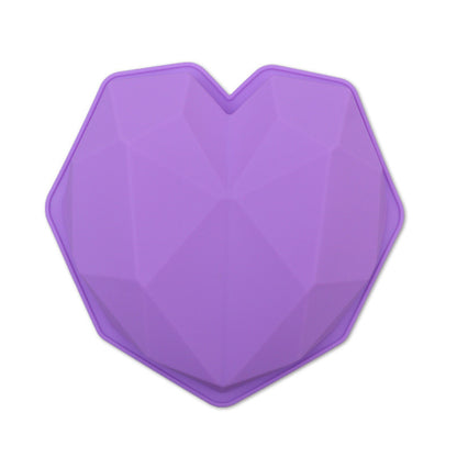 3D Diamond Love Heart Food Grade Mold Shaped Silicone With Dessert Decorating Cakes Mould For Birthday Fondant Chocolate Baking