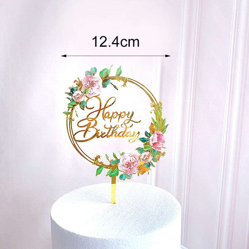 Fancy Acrylic Cake Topper