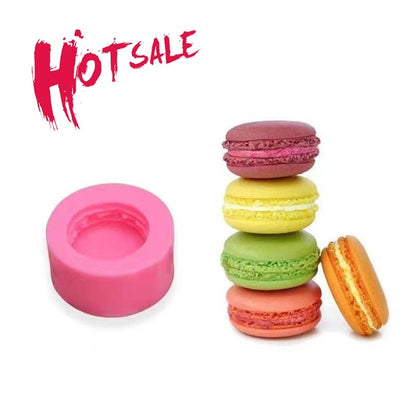 3D Silicone Mold Macaron Shape DIY Soap Chocolate Molds Fondant Candy Mould 3D Macaron Silicone Mold Cake Decorating Baking Tool