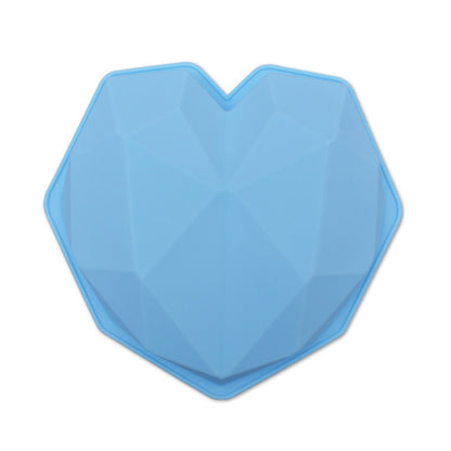 3D Diamond Love Heart Food Grade Mold Shaped Silicone With Dessert Decorating Cakes Mould For Birthday Fondant Chocolate Baking