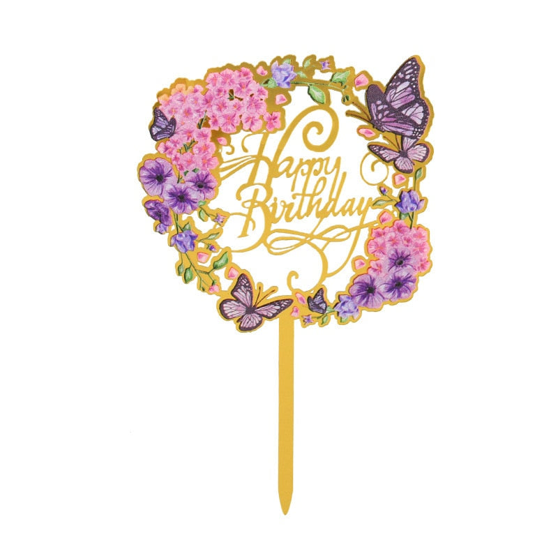 Fancy Acrylic Cake Topper