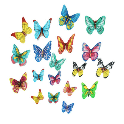 100pcs Mixed Butterfly Flowers Edible Glutinous Wafer Rice Paper Cake Cupcake Toppers Cake Decoration Birthday Wedding Cake Tool