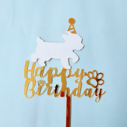 Animal Theme Acrylic Birthday Cake Topper